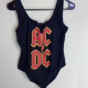 AC/DC graphic body suit